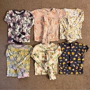 🌼 Lot of 6 Sets of Toddler Girls Pajamas, Size 5T - Burts Bees, Little Planet